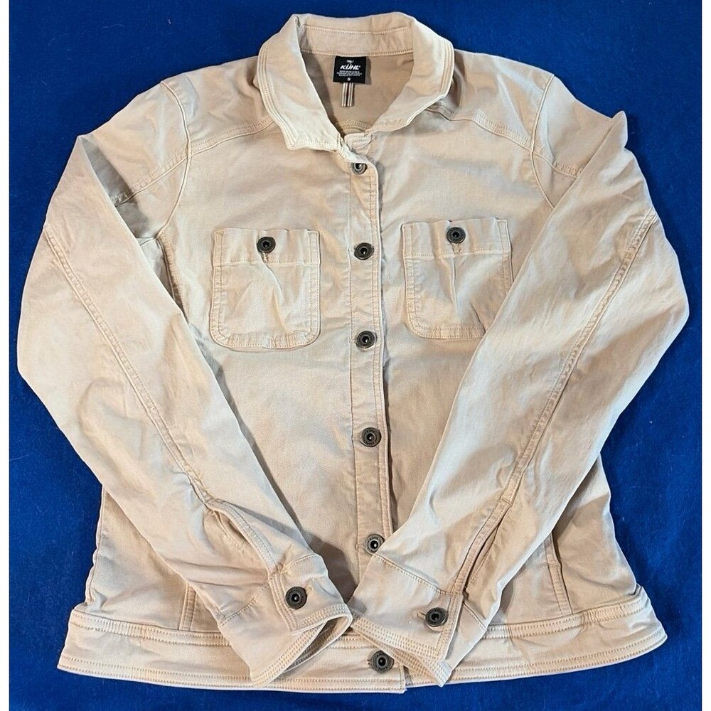 KÜHL Women’s Small Beige Utility Jacket Safari Outdoor Button Front